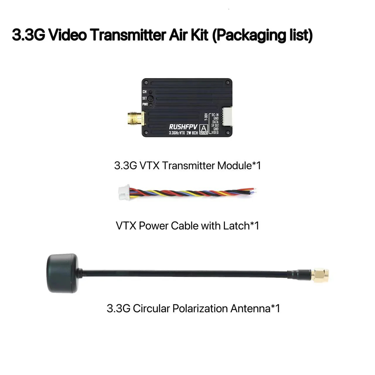 RUSHFPV 3.3G 2W VTX Transmitte - Fpv Drone Vtx 评论和价格