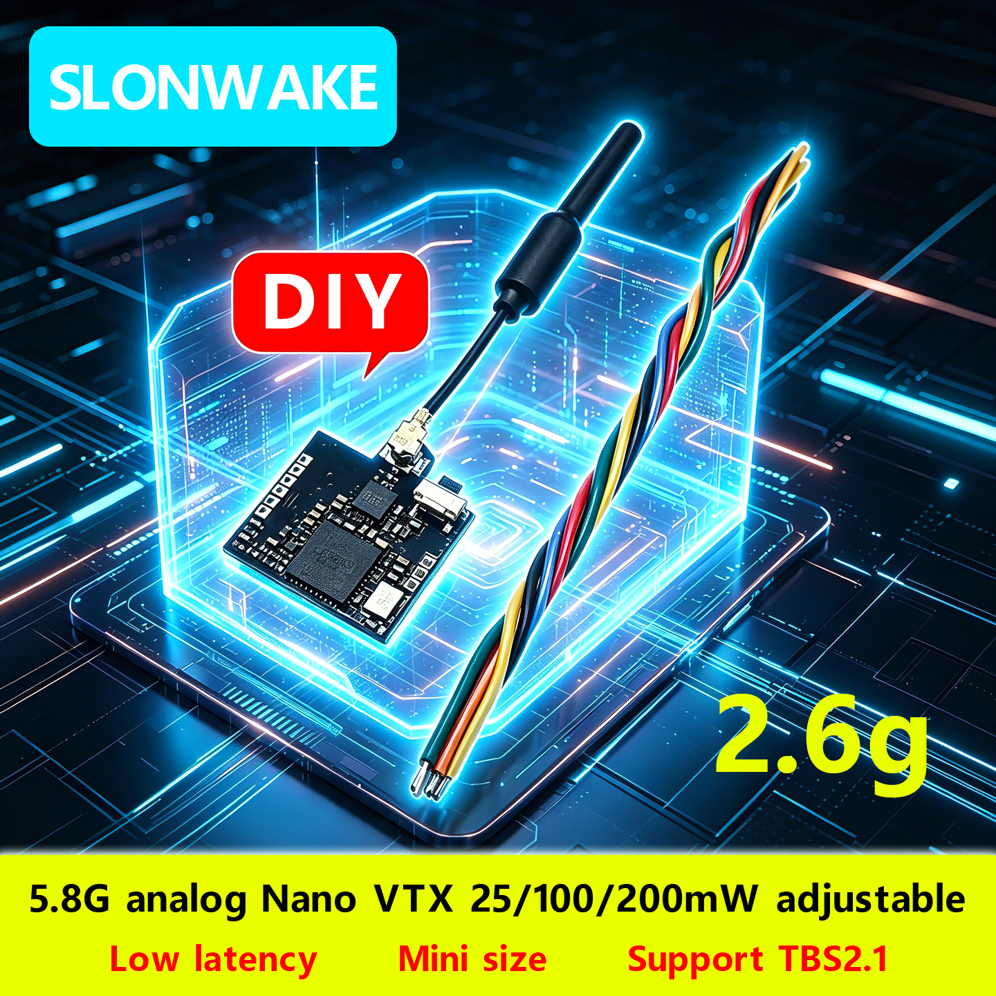 SLONWAKE Nano 5.8G 48CH 200mW  - Fpv Drone Vtx 评论和价格