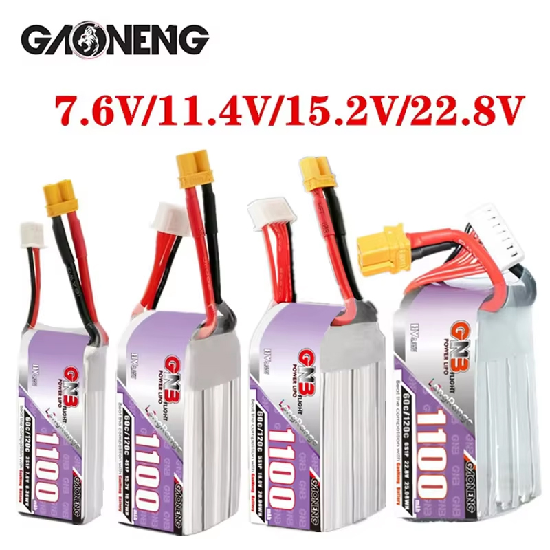 GNB 1100mAh 2S 3S 4S 6S 60C/12 - Fpv Drone Battery 评论和价格