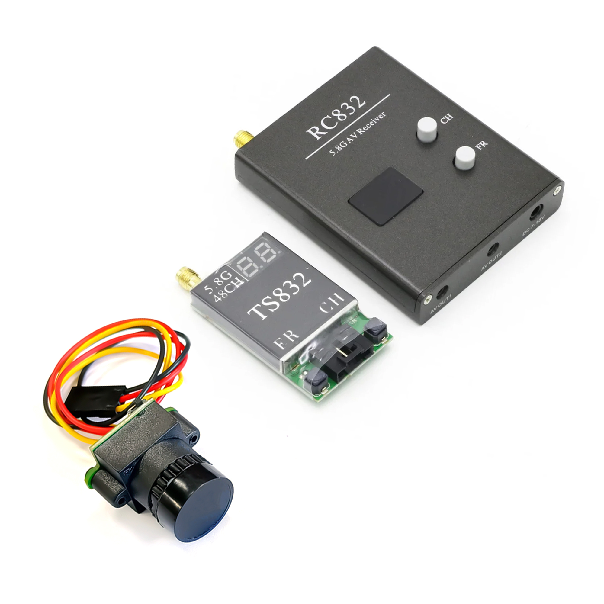 TS832 Receiver +RC832 +1000TVL - Fpv Drone Antenna 评论和价格