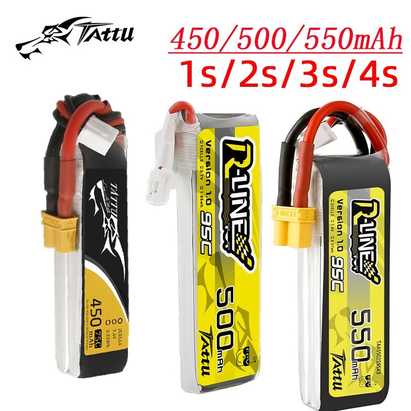 3Pcs NEW TATTU 450/500/550mAh  - Fpv Drone Battery 评论和价格