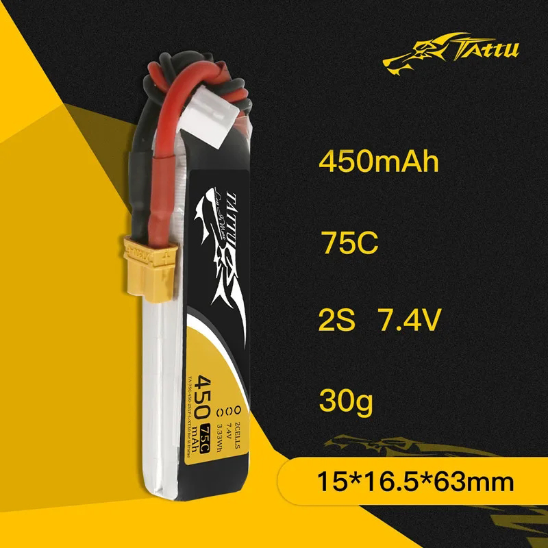 3Pcs NEW TATTU 450/500/550mAh  - Fpv Drone Battery 评论和价格