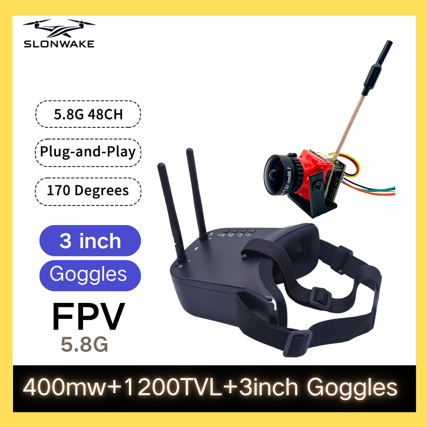 SLONWAKE 5.8G 48CH FPV 400mw V - Fpv Drone Vtx 评论和价格