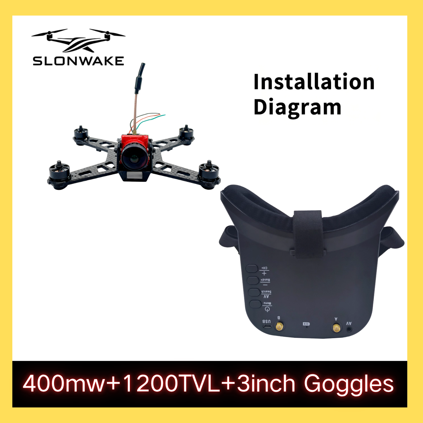 SLONWAKE 5.8G 48CH FPV 400mw V - Fpv Drone Vtx 评论和价格