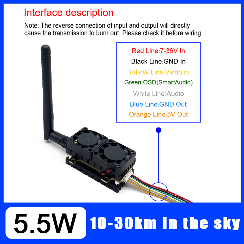 Long Range 5.8GHz 5.5W Video T - Fpv Drone Flight Controller 评论和价格