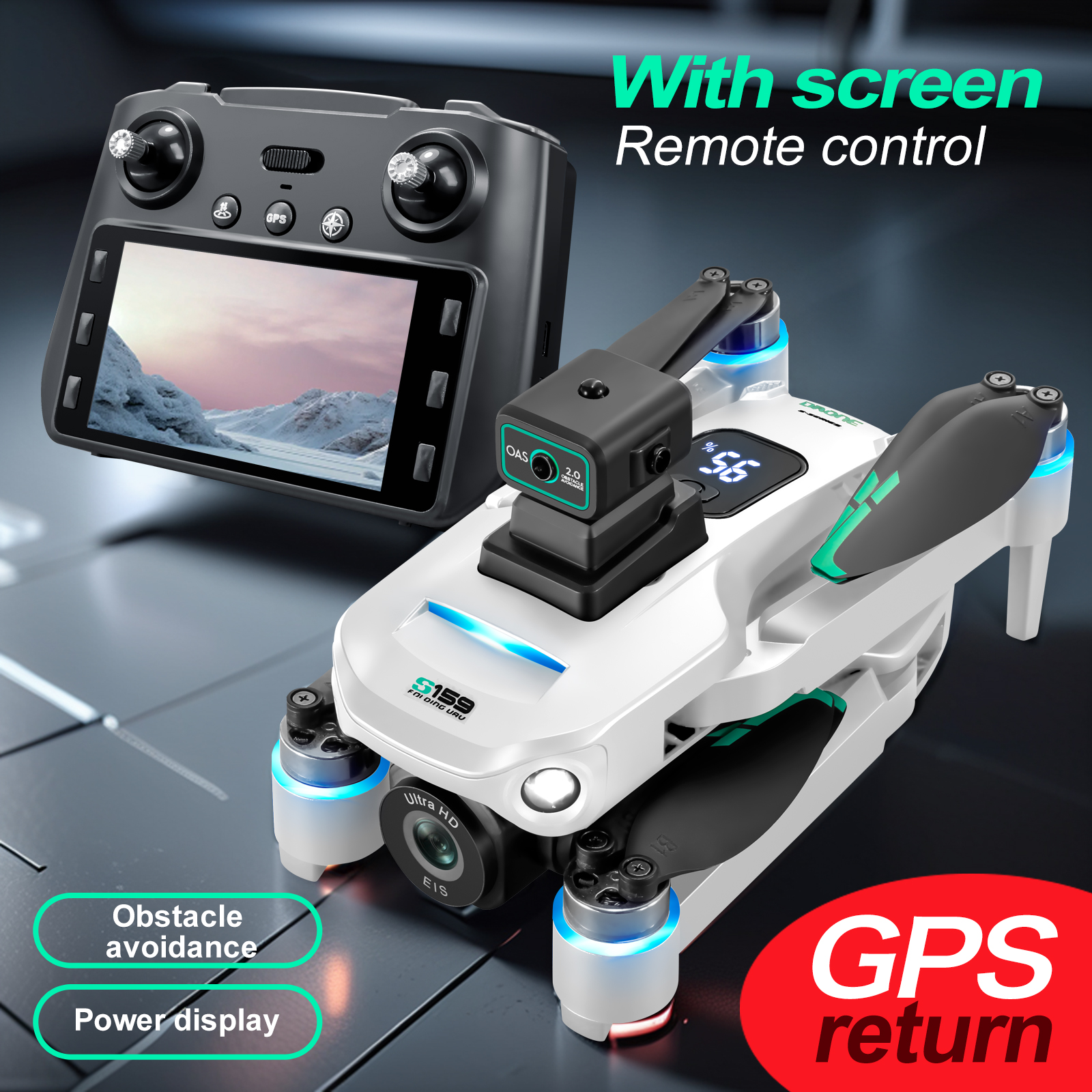 S159 GPS Drone 4K Profesional  - Fpv Drone Charger 评论和价格